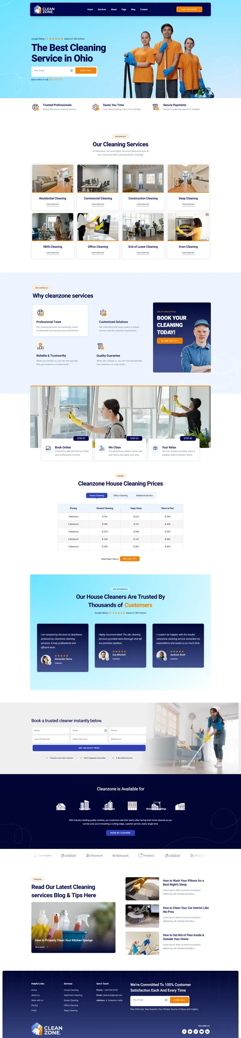 Cleanzone website