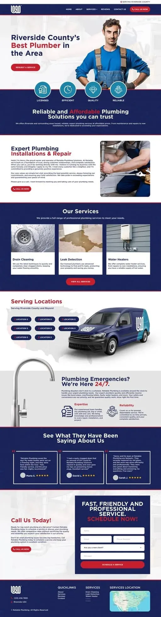 Reliable Plumbing Solutions website