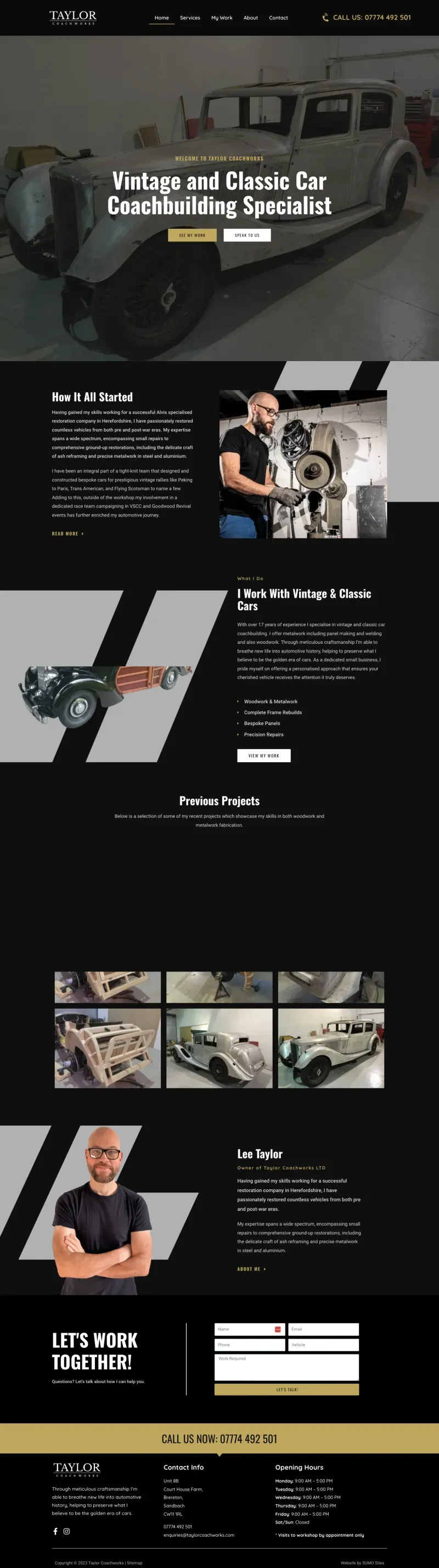 Taylor Coachworks website